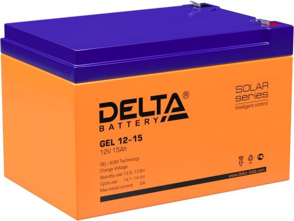 Аккумулятор для ИБП DELTA GEL1215 12 В 15 Ач