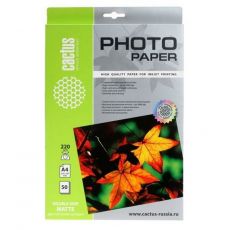 Фотобумага Cactus CS-MA422050DS А4, 220 г/м2, 50 л., покрытие - матовое