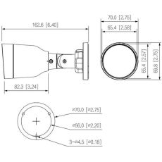 IP камера видеонаблюдения Dahua DH-IPC-HFW1230S1P-0280B-S5 черный 4.2 мм