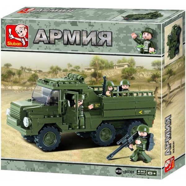 Конструктор Sluban Армия Армейский грузовик (M38-B0301) 230 деталей