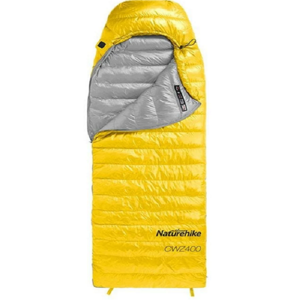 Спальный мешок Naturehike Ultralight CW400 210х75 см, желтый NH18C400-D-YEM правая